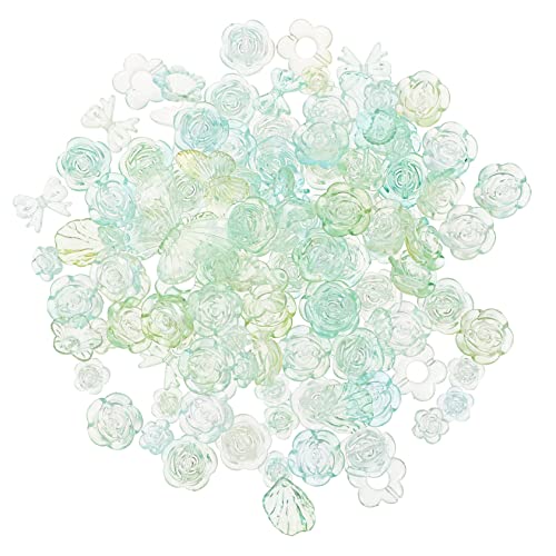Holibanna Acrylperlen für Diy Schmuck Transparente Farbverlaufende Schmetterlingsblüten für Armbänder und Haarschmuck Handgemachte Bastelmaterialien von Holibanna
