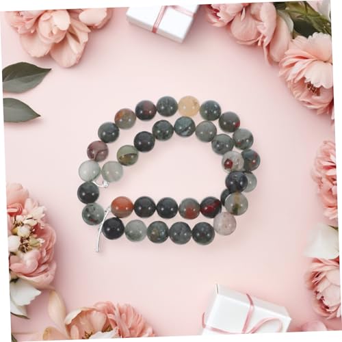 Holibanna Afrikanische Blutstein Perlen Rund Natürliche Edelstein Schmucksteine für DIY Armbänder Halsketten Handgefertigt Faderesistent Kreative Schmuckherstellung Holibanna Afrikanische Blutstein Perlen Rund Natürliche Edelstein Schmucksteine für DIY Armbänder Halsketten Handgefertigt Faderesistent Kreative Schmuckherstellung von Holibanna