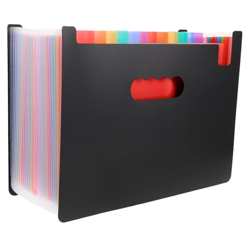 Holibanna Akkordeon Datei Organizer Fächer Regenbogen Design Tragbar und Leicht für Büro und Zuhause Schützt Dokumente Vielseitige Aufbewahrungslösung von Holibanna