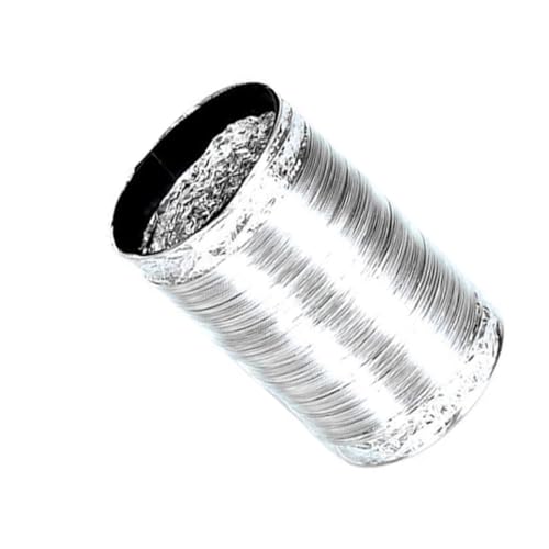 Holibanna Auspuff Luftschlauch aus Aluminiumfolie küchenleitung Entlüftungsschlauch flexibler Luftkanal Flexibel Küchenhaubenschlauch Aluminiumfolie kanal Silber von Holibanna