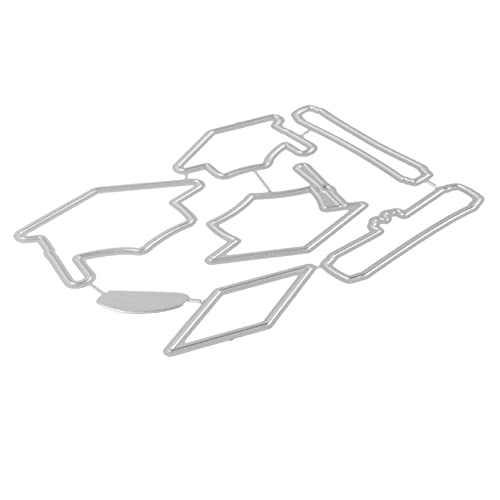 Holibanna Bachelor -Hutmesserform Kappe geschnitten handwerk schneiden sterben Stanzformen gestanzt Schnitt stirbt Handwerk stirbt Dekorationsform Papierstanzungen Rostfreier Stahl Silber von Holibanna