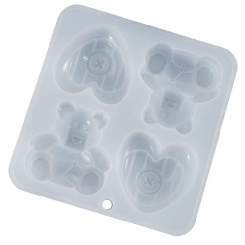 Holibanna Bear Crafts Silikonform für DIY Epoxidharz und Fondant Halbrunde Bärenform Langlebig Kreativ für Kuchen Schokolade Kerzen und Bastelprojekte von Holibanna