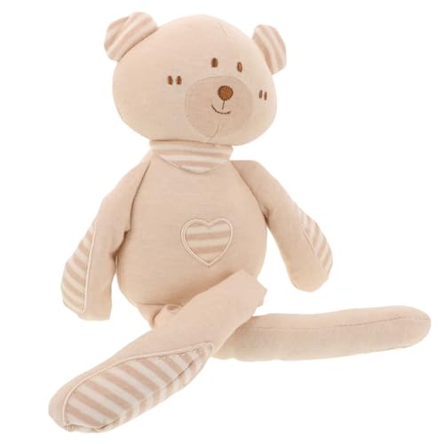 Holibanna Bio -Baumwollbär -tröstliche Puppe Baumwollspielzeug Plüschspielzeug Kinderwagen Stofftiere für Babys Krippenspielzeug Kuscheltiere Mobile Baumwolle Beige von Holibanna