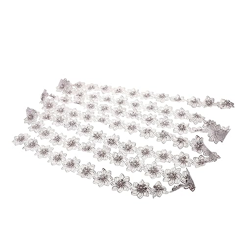 Holibanna Blumenspitzenbesatz Mit Perlen Yards Nähmaterial Für Hochzeitsdekoration Geschenkverpackung DIY Projekte Graues Spitzenband Für Kleidung von Holibanna