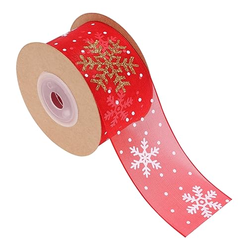 Holibanna Breites Rotes Schneeflocken Dekoband mit Glitzereffekt Lang Vielseitig als Geschenkband Verpackungsband und Diy Band für Weihnachtsdeko und Festtagsfeiern Holibanna Breites Rotes Schneeflocken Dekoband mit Glitzereffekt Lang Vielseitig als Geschenkband Verpackungsband und Diy Band für Weihnachtsdeko und Festtagsfeiern von Holibanna