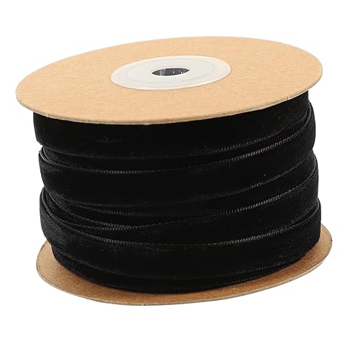 Holibanna Breites Velours Geschenkband Yards Woven Ribbon für Dekoration Hochzeiten und DIY Bastelprojekte Schwarz Hochwertiges und Faltenfreies Material von Holibanna