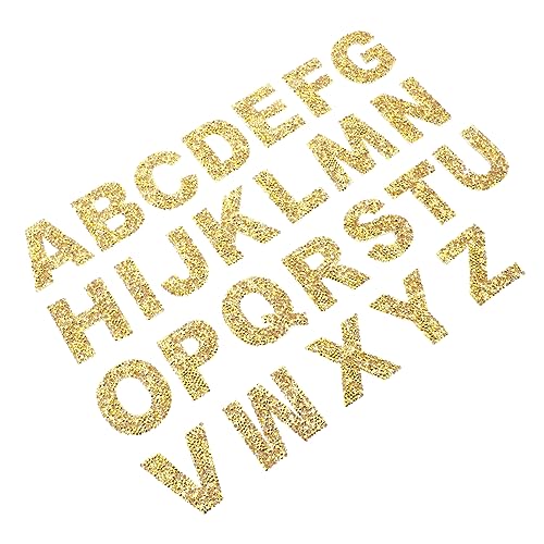 Holibanna Bügelbare Strass Aufnäher Teiliges Alphabet Goldfarbene Glitzer Applikationen zum Aufnähen Bestickte Bügelflicken für DIY Kleidung Taschen Hüte und Modegestaltung Holibanna Bügelbare Strass Aufnäher Teiliges Alphabet Goldfarbene Glitzer Applikationen zum Aufnähen Bestickte Bügelflicken für DIY Kleidung Taschen Hüte und Modegestaltung von Holibanna