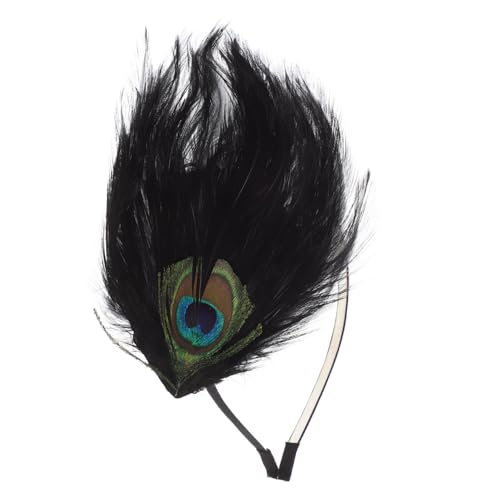 Holibanna Cosplay Haarschmuck Retro Haarreif mit Pfauenfedern Leichter Langlebiger Kopfschmuck für Kostümpartys und Aufführungen Rutschfester Vintage Haarreifen für Damen und Mädchen von Holibanna