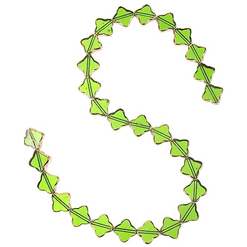 Holibanna DIY Armband Perlen Goldrand Klee Anhänger Handgefertigte Kristallperlen Für Schmuck Vielseitige Perlen Für Halsketten Armbänder Bastelprojekte von Holibanna