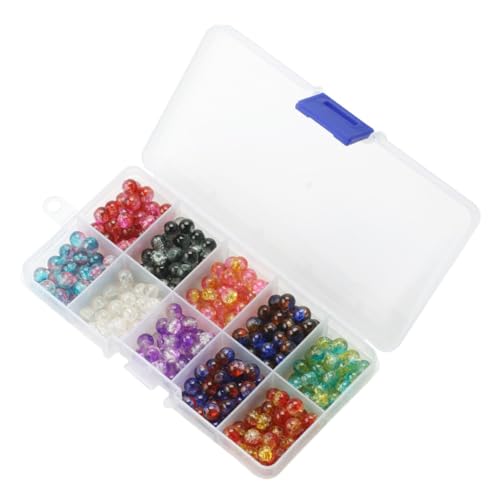 Holibanna DIY Glasperlen Runde Schmuckperlen für Armbänder und Fächer Box für Bastelarbeiten und Holibanna DIY Glasperlen Runde Schmuckperlen für Armbänder und Fächer Box für Bastelarbeiten und von Holibanna