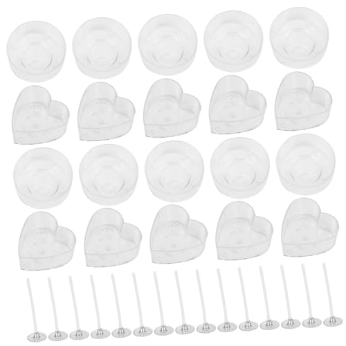 Holibanna DIY Kerzenherstellung mit Runden und Herzförmigen Transparenten Silikonformen Kerzendochte Langlebig und Sicher Kreative Kerzengießformen für Individuelle Duftkerzen Selbermachen Holibanna DIY Kerzenherstellung mit Runden und Herzförmigen Transparenten Silikonformen Kerzendochte Langlebig und Sicher Kreative Kerzengießformen für Individuelle Duftkerzen Selbermachen von Holibanna