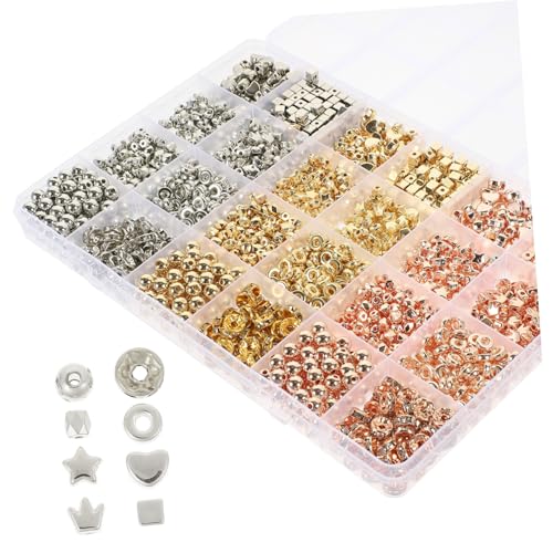 Holibanna DIY Perlen für Armbänder Hochwertige Bastelperlen für Schmuckherstellung für Armbänder Vielseitiger Spacer Perlen Sicher von Holibanna