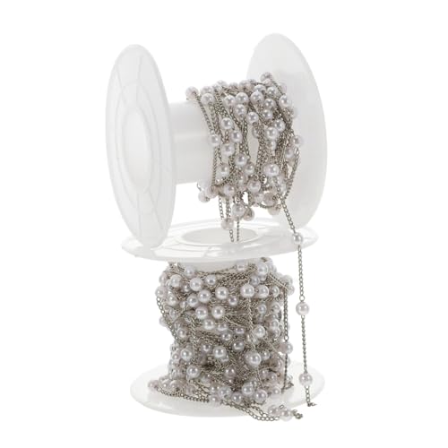 Holibanna DIY Perlenkette Weiß Künstliche Perlen Schmuckkette zum Selbermachen für Ohrring deko Halsketten Bastelprojekte und Geschenkverpackung Individuell Zuschneidbar Vielseitig Holibanna DIY Perlenkette Weiß Künstliche Perlen Schmuckkette zum Selbermachen für Ohrring deko Halsketten Bastelprojekte und Geschenkverpackung Individuell Zuschneidbar Vielseitig von Holibanna