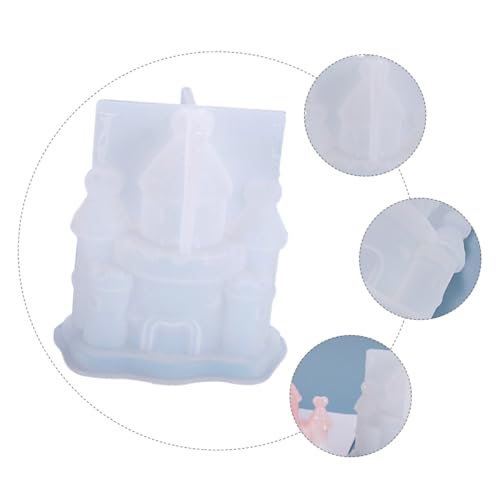 Holibanna DIY Silikonform Schloss Statue Gießform für Kreative Bastelprojekte Flexible Silikongussform für Individuelle Farbige Dekorationen für Handgemachte Kunstwerke und Geschenkideen von Holibanna