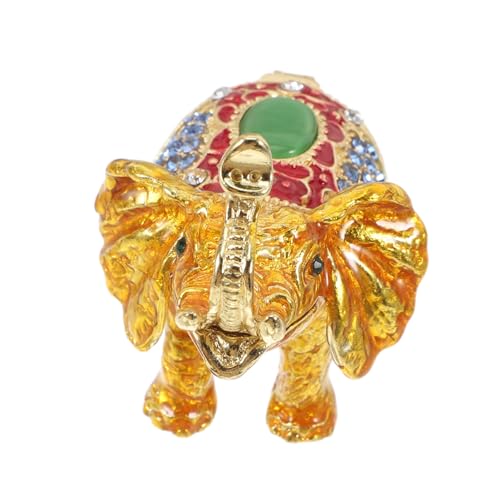 Holibanna Deko Elefant Schmuckschatulle Aufbewahrungsbox in Elefantenform Elefanten-heimdekor Schmuckschatulle Aus Zinklegierung Kasten in Elefantenform Aufbewahrungsbehälter Für Schmuck von Holibanna