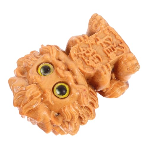 Holibanna Desktop-Holz Geschnitzte Drachenfigur, Hölzerner Drache, Bastel-Miniatur-Drachen-Ornament, Neujahrsgeschenk von Holibanna