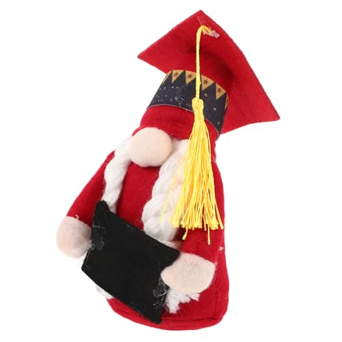 Holibanna Doktorhutpuppe Plüschpuppe Puppen für Mädchen Abschlusspuppe Plüsch-Abschluss Abschlussparty Cartoon-Puppe Plüsch gefüllte Puppen Cartoon-Stoffpuppen Kies rot von Holibanna