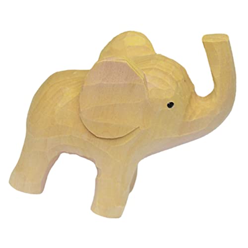 Holibanna Elegantes Holzelefanten Für Zuhause Kreative Tischdekoration Aus Hochwertigem Holz Stilvolle Elefantfigur Für Kreative Wohnraumgestaltung von Holibanna