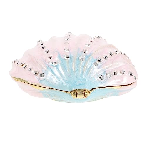 Holibanna Emaille Schmuckaufbewahrungsbox Muschelform mit Strass und Farbverlauf Kleine Dekorative Schmuckschatulle für Ringe Ohrringe Stilvolle Geschenkbox für Damen Schmuckhalter Holibanna Emaille Schmuckaufbewahrungsbox Muschelform mit Strass und Farbverlauf Kleine Dekorative Schmuckschatulle für Ringe Ohrringe Stilvolle Geschenkbox für Damen Schmuckhalter von Holibanna