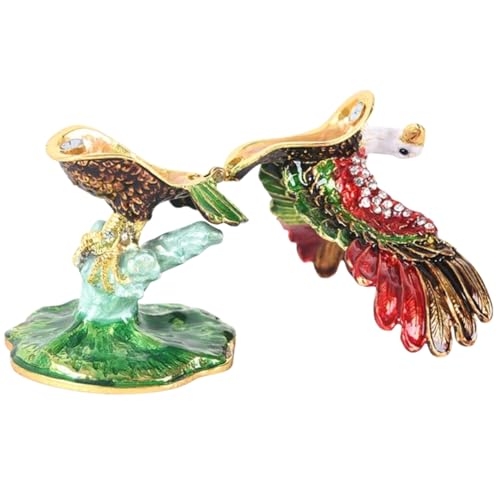 Holibanna Emaillierte Schmuckbox mit Magnetverschluss Adlerform Schmuckaufbewahrung für Armbänder Halsketten Ohrringe Dekorative Schmuckdose für Schminktisch Langlebige Metall trinket box Holibanna Emaillierte Schmuckbox mit Magnetverschluss Adlerform Schmuckaufbewahrung für Armbänder Halsketten Ohrringe Dekorative Schmuckdose für Schminktisch Langlebige Metall trinket box von Holibanna