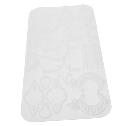 Holibanna Epoxidharz Silikonform Geometrische Ohrring Anhänger Mond Stern Formen Langlebig Flexibel für DIY Schmuck Schlüsselanhänger Basteln Anfänger und Profis von Holibanna