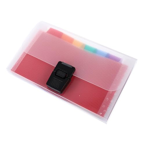 Holibanna Erweiterbarer Aktenordner Regenbogenfarben Tragbarer Datei Organizer für Dokumente Rechnungen und Notizen für Büro Schule und Zuhause Fächer Design von Holibanna