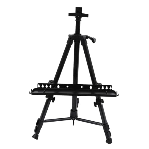 Holibanna Faltbare Staffelei Stabilem Aluminium Verstellbarer Künstler Malständer mit Ablage Tragbarer Dreibein Display Ständer für für Innen und Außenmalerei Holibanna Faltbare Staffelei Stabilem Aluminium Verstellbarer Künstler Malständer mit Ablage Tragbarer Dreibein Display Ständer für für Innen und Außenmalerei von Holibanna