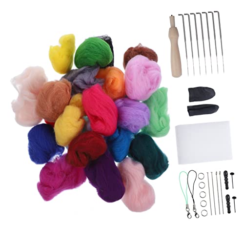 Holibanna Farben Filz Nadelspielzeug Kinderfreundliches DIY Filz Bastelset für Kreative Tierfiguren Sicheres Material für Mädchen und Jungen zum Gemeinsamen Basteln von Holibanna