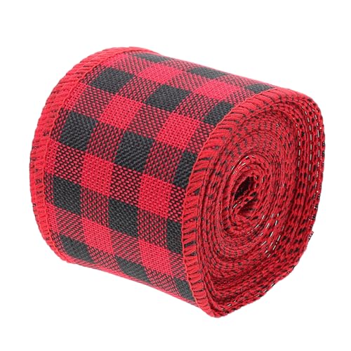 Holibanna Farbige Kariertes Geschenkband mit Drahtkante Strapazierfähiges DIY Dekoband für Blumenverpackung Geschenkverpackung und Festliche Bastelprojekte von Holibanna