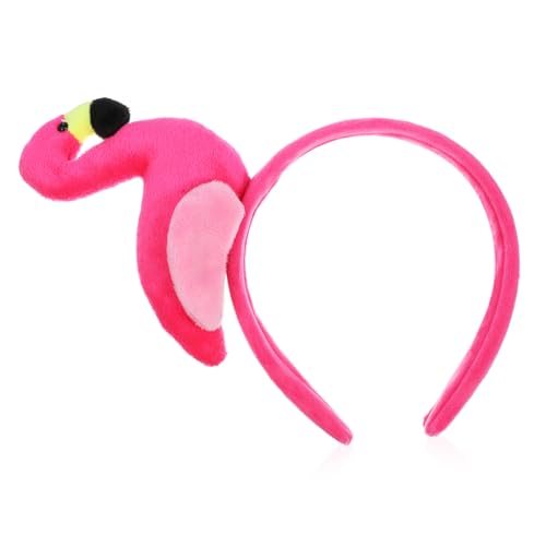 Holibanna Flamingo Haarreif aus Weichem Stoff Leichtes Flauschiges Party Stirnband mit Tropischem Design Sicherer Sitz Vielseitiges Accessoire für Damen Haarstyling und Karneval von Holibanna
