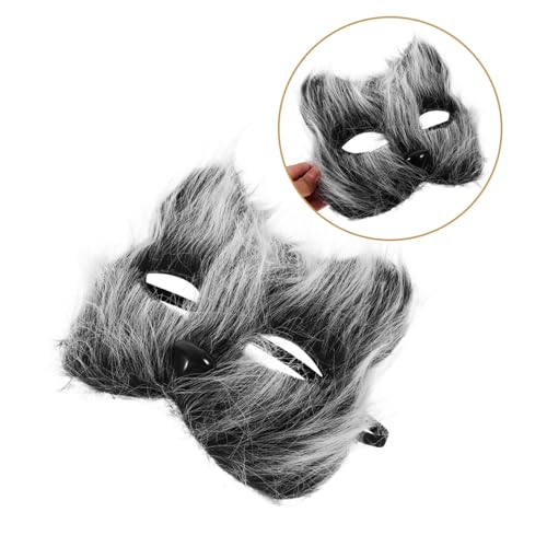 Holibanna Flauschige Halbgesichts Fuchskostüm Maske aus Weichem Material für Halloween und Maskenpartys Damen Cosplay Accessoire mit Langem Schwarzem und Weißem Fell Komfortabel und Holibanna Flauschige Halbgesichts Fuchskostüm Maske aus Weichem Material für Halloween und Maskenpartys Damen Cosplay Accessoire mit Langem Schwarzem und Weißem Fell Komfortabel und von Holibanna