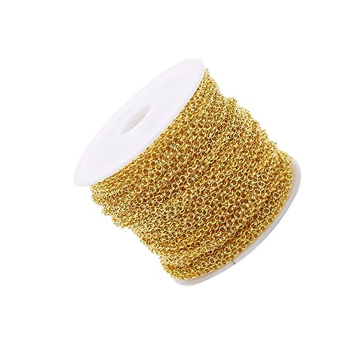 Holibanna Förmige Kette Spool Link Kabelkette Für DIY Schmuckherstellung Goldene Kette Für Armbänder Und Halsketten Zubehör Für Handwerk von Holibanna