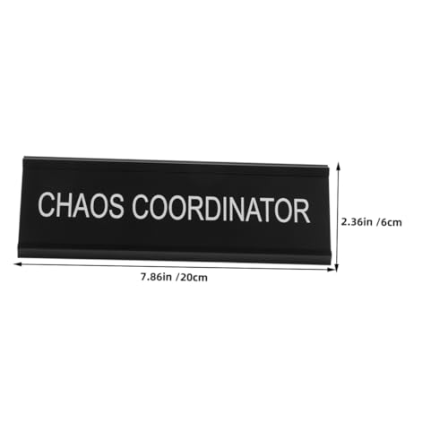 Holibanna Förmiges Aluminiumschild für Mediatorposition Stabiles Langlebiges Schreibtischschild mit Klarer Beschriftung Vielseitig Einsetzbar im Büro und Home Office Modernes Schwarzes von Holibanna