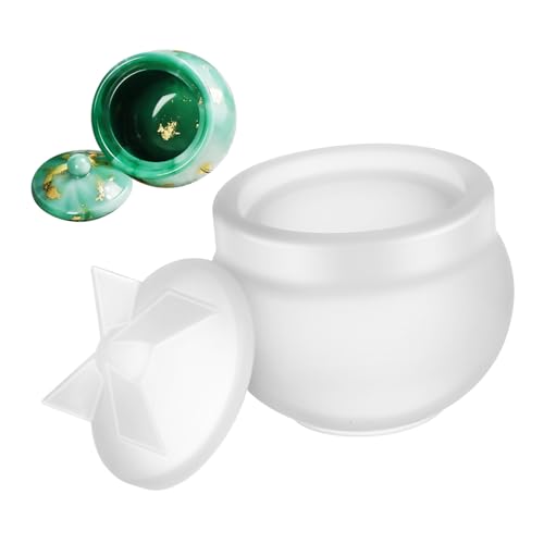 Holibanna Form für Glas-Aufbewahrungsbox UV Hohlraum lassen groß DIY Bastelform aufbewahrungsbehälter Silikonform Silikon-Gießform Form für Vorratsdosen Glasformen aus Harz Kieselgel Weiß von Holibanna