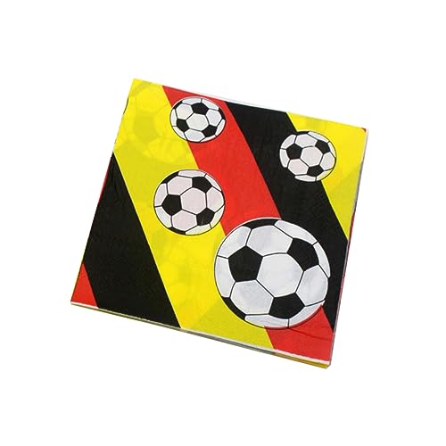 Holibanna Fussball Serviette Bedruckte Papiertaschentücher Für Fußball Restaurants Dekorative Tischdeko Für Fußball Partys Und Geburtstagsfeiern von Holibanna