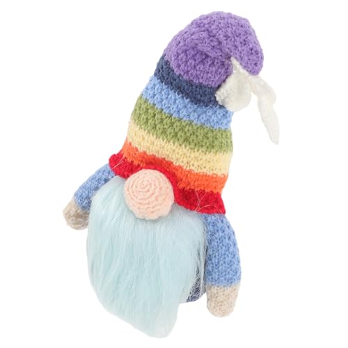 Holibanna Gestrickter Regenbogenzwerg aus Hochwertigem Strickstoff Kreative Dekoration für Feste und Perfektes für Freunde Detailverliebt und Langlebig von Holibanna