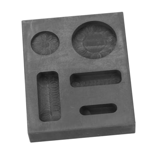 Holibanna Gold und Silber Graphit Melting Form mit Löchern Hochreine Graphit Gießform für Schmuckschmelze für Labor und Wissenschaftsprojekte von Holibanna
