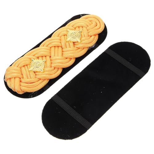 Holibanna Goldene Geflochtene Schulterklappen Dekorative Uniform Abzeichen Langlebige Damen Epauletten Vielseitig Einsetzbar für Formelle Anlässe Kleine Schulter Schmuck von Holibanna