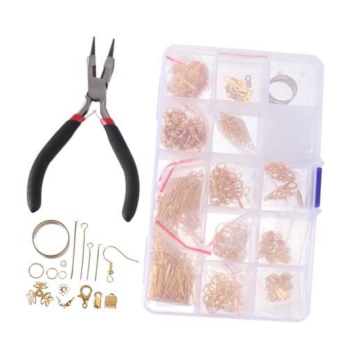 Holibanna Goldfarbenes DIY Schmuckzubehör mit Robustem Verschluss und Zange für Handgemachte Armbänder Ketten und Kreative Bastelprojekte von Holibanna