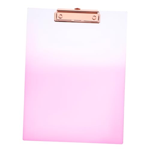 Holibanna Gradient Powder Pad Schulbüro A4 Klemmbrett Schreibbrett Aufbewahrung Klemmbrett Lernklemmbrett Tragbares Klemmbrett Büroklammerbrett Schreibunterstützung Klemmbrett Rosa von Holibanna