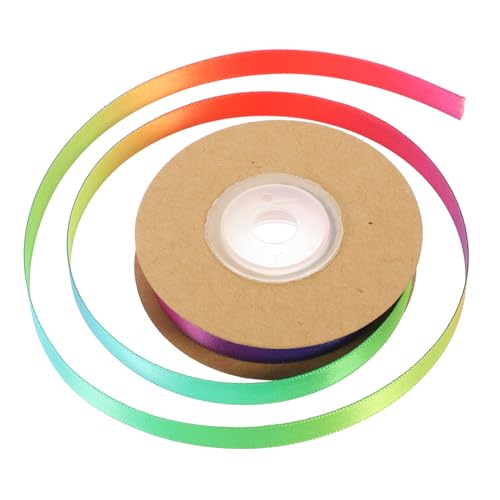 Holibanna Gradient Regenbogen Geschenkband Yards Strapazierfähiges Polyester DIY Band zum Basteln Verpacken Haaraccessoires und Dekoration Reißfestes Farbverlaufendes Geschenkband für von Holibanna