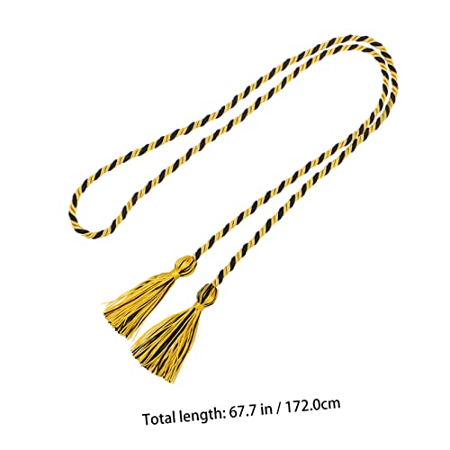 Holibanna Graduierungs Ehrenkordel Polyester Geflochtene Abschlusskordel mit Quaste Strapazierfähiges Abitur Ehrenseil Gelb Schwarz Geeignet für Bachelor und Abschlussfeiern Holibanna Graduierungs Ehrenkordel Polyester Geflochtene Abschlusskordel mit Quaste Strapazierfähiges Abitur Ehrenseil Gelb Schwarz Geeignet für Bachelor und Abschlussfeiern von Holibanna
