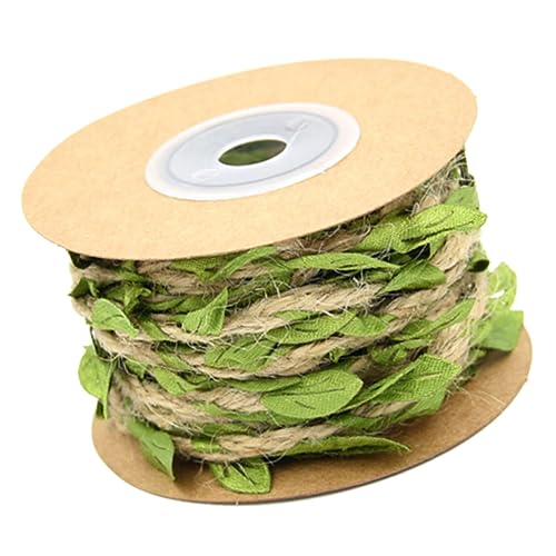 Holibanna Grünes Schleifenband mit Blattmuster Langlebiges Bastelband für Geschenkverpackung Dekoration und DIY Vielseitig Verwendbares Deko band für Garten Hochzeit und Heimdeko von Holibanna