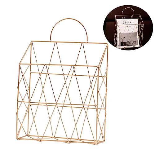 Holibanna Hängender Zeitschriftenhalter aus Wandmontierter Organizer für Zeitungen und Dekorativer Aufbewahrungskorb im Modernen Design von Holibanna