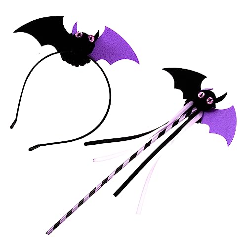 Holibanna Halloween Fledermaus Haarreif Set mit Bat Wand Teiliges Kostüm Zubehör für Party Cosplay Karneval Festliches Halloween Haarreif Dekoration Holibanna Halloween Fledermaus Haarreif Set mit Bat Wand Teiliges Kostüm Zubehör für Party Cosplay Karneval Festliches Halloween Haarreif Dekoration von Holibanna