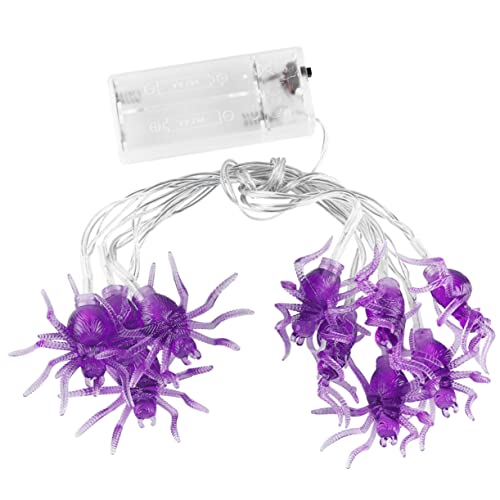 Holibanna Halloween LED Lichterkette mit Lila Spinnenmotiv Leds Batteriebetrieben Dekorative Spinnennetz Halloween Deko für Innenbereiche Gruselige Partybeleuchtung Holibanna Halloween LED Lichterkette mit Lila Spinnenmotiv Leds Batteriebetrieben Dekorative Spinnennetz Halloween Deko für Innenbereiche Gruselige Partybeleuchtung von Holibanna