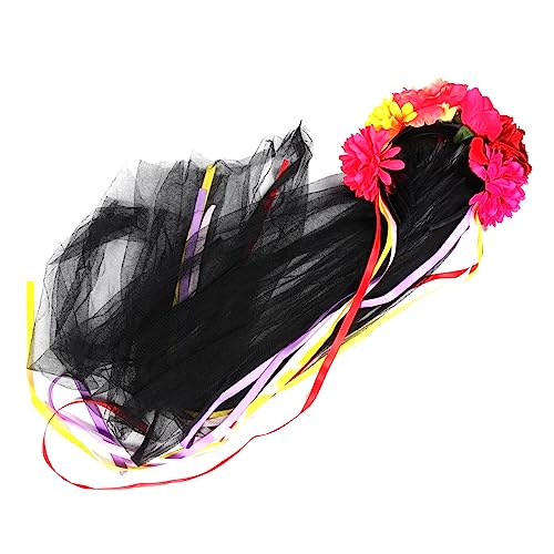 Holibanna Halloween Schleier Stirnband Mit Gefälschten Blumen Lange Kopfbedeckung Für Partys Und Cosplay Leicht Komfortabel Und Haaraccessoires von Holibanna
