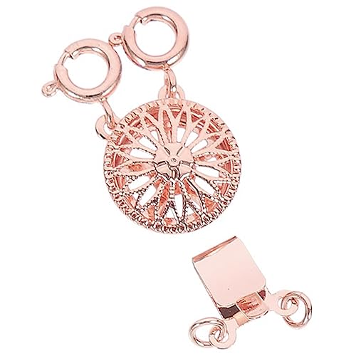 Holibanna Halsketteschicht Schmuck Teiler multi Herstellung stapelbar Separator Verschluss zum Schichten von Halsketten Halskette mehrschichtiger Verschluss Kupfer Rose von Holibanna