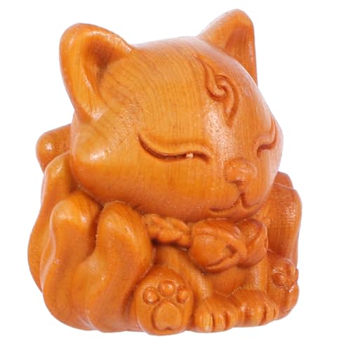 Holibanna Handgefertigte Holzfigur Fuchs Einzigartige Geschnitzte Dekofigur Für Zuhause Und Büro Für von Holibanna