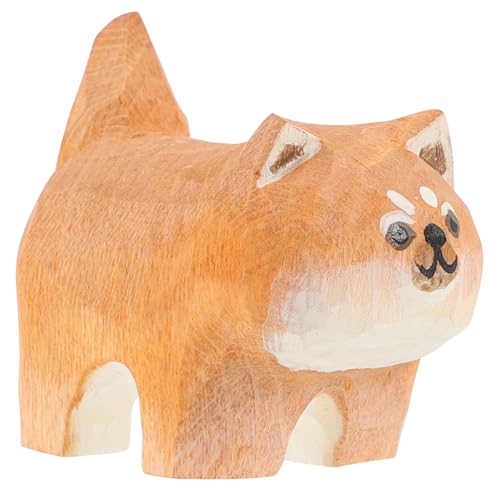 Holibanna Handgefertigte Hund Holzfigur Kleine Geschnitzte Hundestatue Dekoration für Zuhause Büro Tischaccessoire Holibanna Handgefertigte Hund Holzfigur Kleine Geschnitzte Hundestatue Dekoration für Zuhause Büro Tischaccessoire von Holibanna